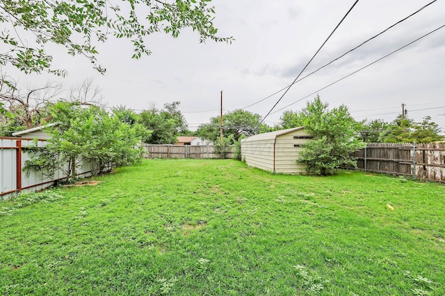 4112 S Tyler St, Amarillo, TX 79110 - fenced backyard with a shed