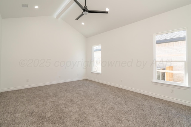 2909 Daytona Ave, Amarillo, TX 79118 - unfurnished room featuring a ceiling fan, carpet, and recessed lighting
