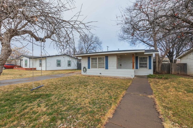 view of property exterior with a lawn