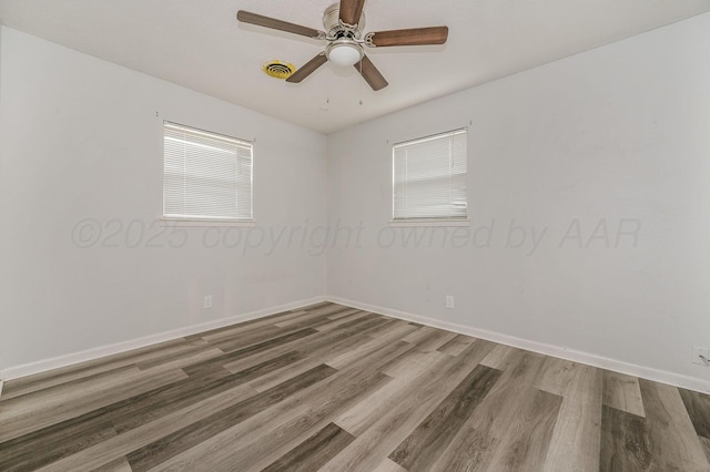 2902 Pryor St, Amarillo, TX 79103 - empty room featuring wood finished floors and a ceiling fan