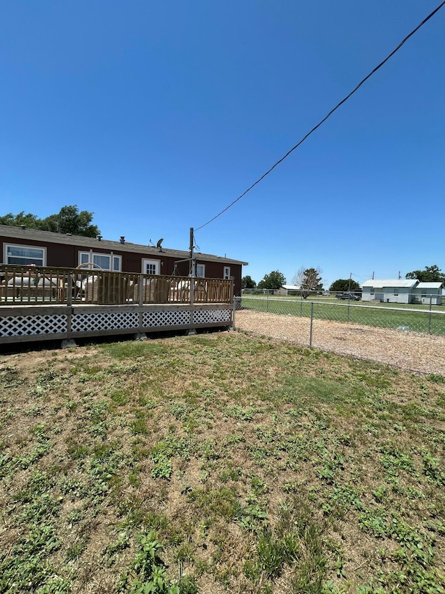 712 Groom Ave, Panhandle, TX 79068 - view of yard with a wooden deck