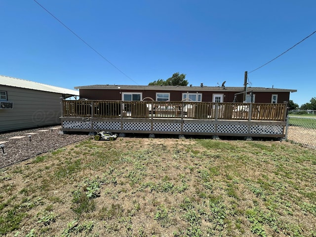 712 Groom Ave, Panhandle, TX 79068 - back of house with a wooden deck