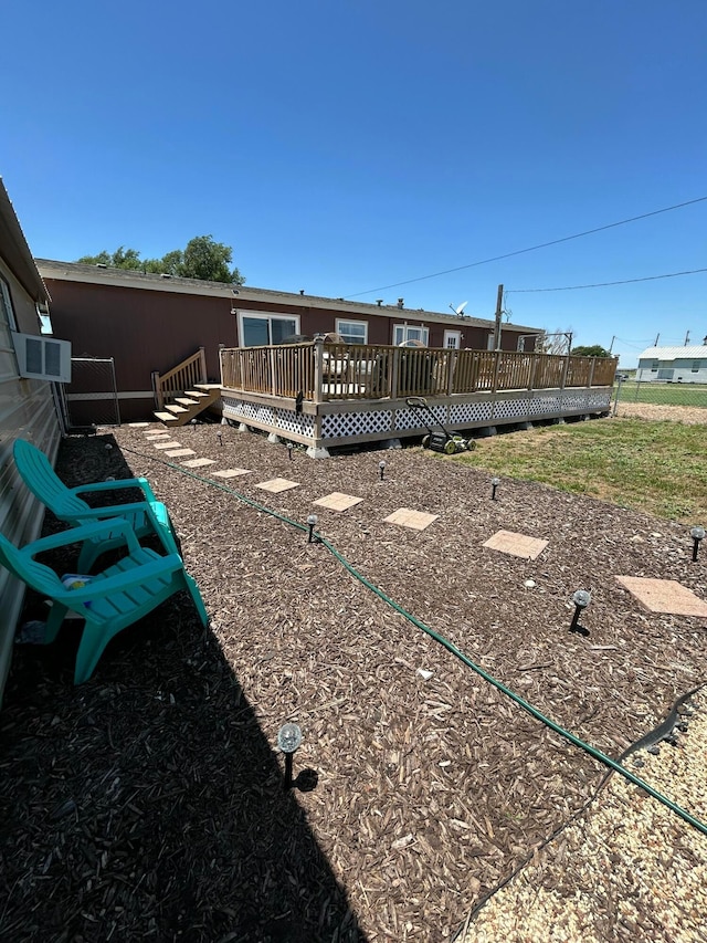 712 Groom Ave, Panhandle, TX 79068 - view of yard featuring a wooden deck