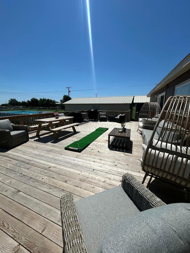 712 Groom Ave, Panhandle, TX 79068 - view of deck