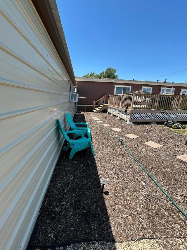 712 Groom Ave, Panhandle, TX 79068 - view of yard with a wooden deck