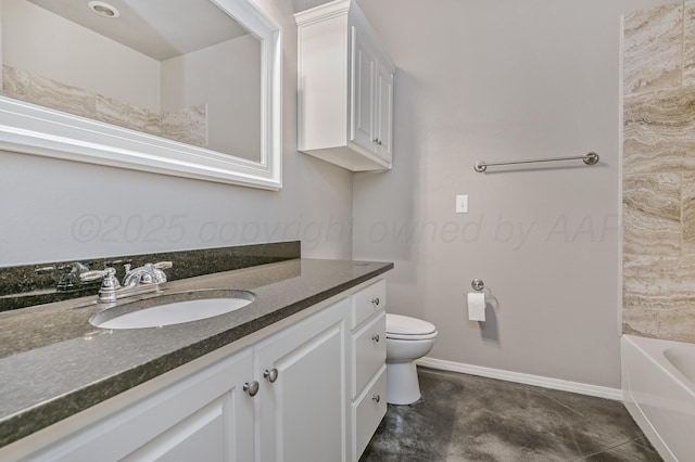 7907 Crestline Dr, Amarillo, TX 79119 - bathroom featuring vanity and concrete flooring