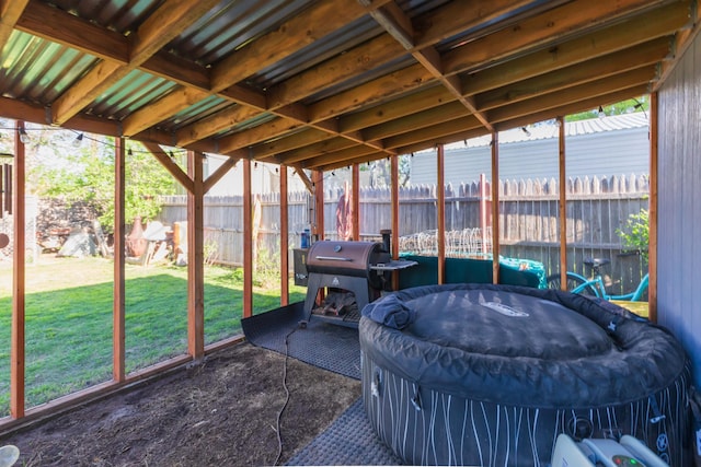 view of sunroom