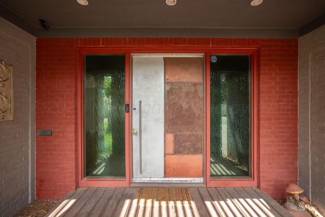 1510 Crockett St, Amarillo, TX 79102 - doorway to property featuring brick siding