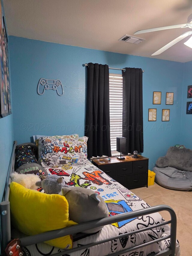 4808 Mammoth Ln, Amarillo, TX 79110 - bedroom featuring carpet floors and a ceiling fan