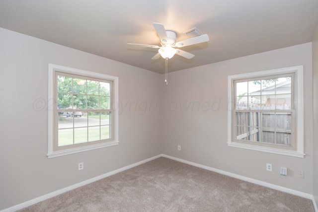 5519 Alvarado Rd, Amarillo, TX 79106 - spare room featuring carpet and a ceiling fan
