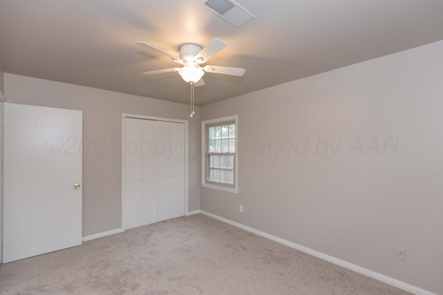 5519 Alvarado Rd, Amarillo, TX 79106 - unfurnished bedroom with carpet floors, a closet, and ceiling fan