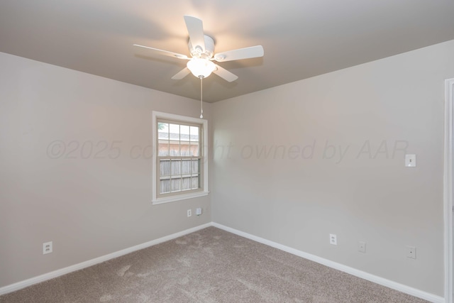 5519 Alvarado Rd, Amarillo, TX 79106 - empty room featuring a ceiling fan and carpet