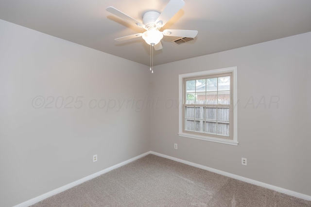 5519 Alvarado Rd, Amarillo, TX 79106 - carpeted empty room with baseboards and a ceiling fan