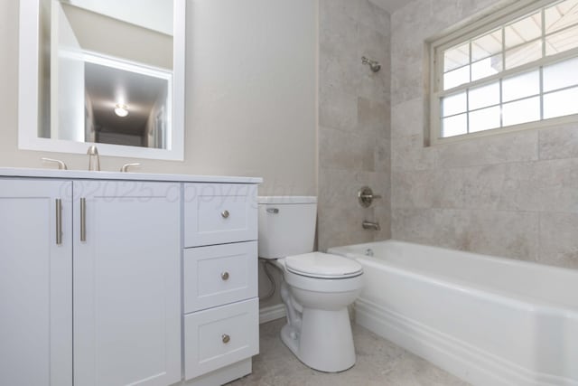 5519 Alvarado Rd, Amarillo, TX 79106 - full bathroom with vanity, bathtub / shower combination, and tile patterned flooring