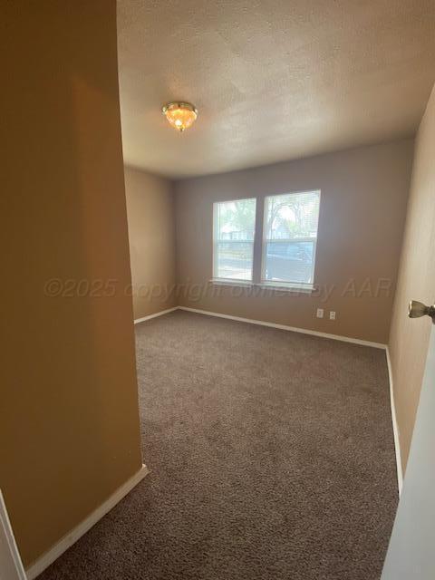 303 S Louisiana St, Amarillo, TX 79106 - carpeted spare room featuring baseboards and a textured ceiling