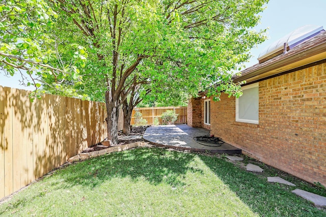 3449 Irving Ln, Amarillo, TX 79121 - fenced backyard featuring a patio area
