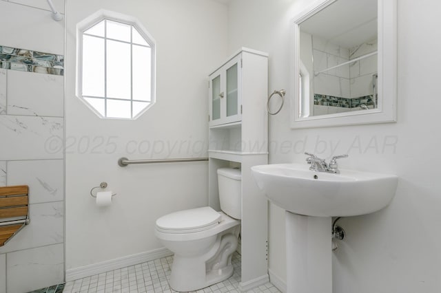 6011 Belpree Rd, Amarillo, TX 79106 - bathroom with a shower and tile patterned floors