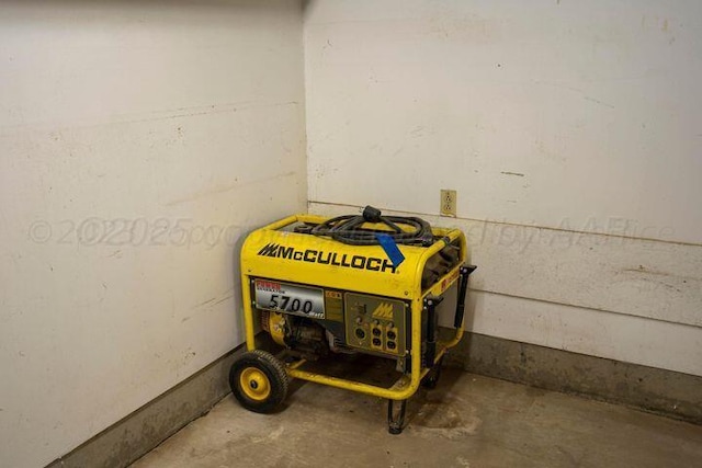 interior details featuring concrete flooring