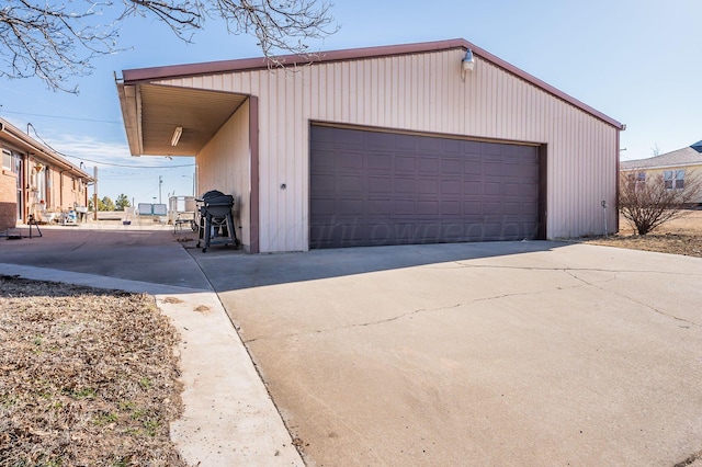 garage featuring a detached garage