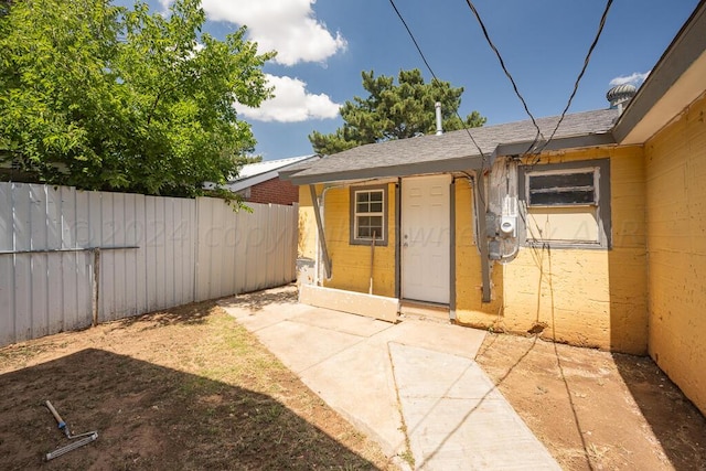 doorway to property featuring a patio area