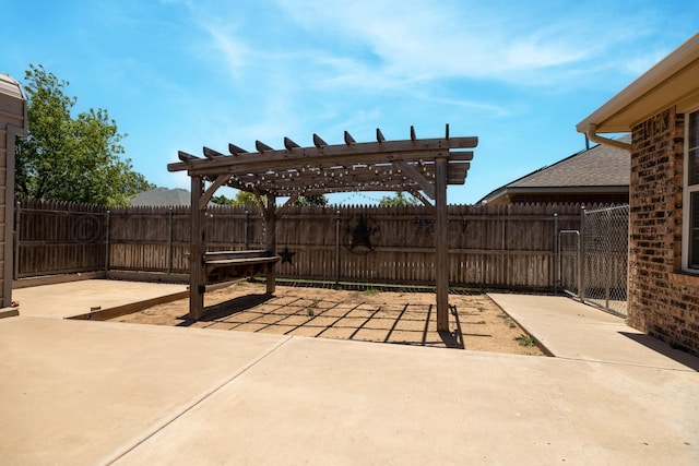 7703 Fresno Dr, Amarillo, TX 79118 - view of patio / terrace featuring a fenced backyard and a pergola