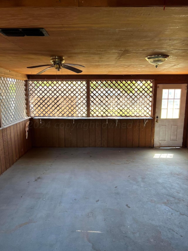 view of patio / terrace featuring ceiling fan