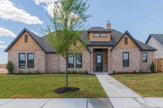 view of front of property with a front yard