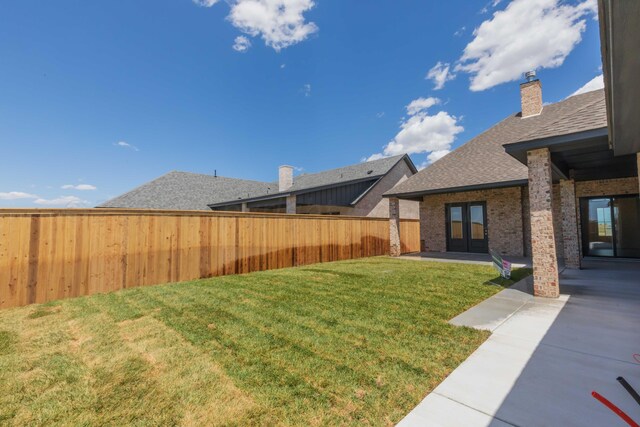 9504 Stonecrest Dr, Amarillo, TX 79118 - view of yard with a patio area and french doors