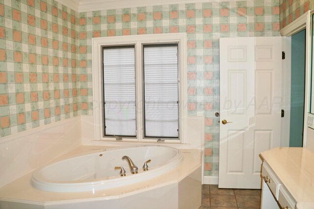 5105 Olsen Cir, Amarillo, TX 79106 - full bath with a bath, tile patterned flooring, and healthy amount of natural light