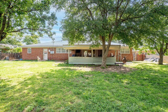 2209 N Beech Ln, Pampa, TX 79065 - rear view of property with brick siding