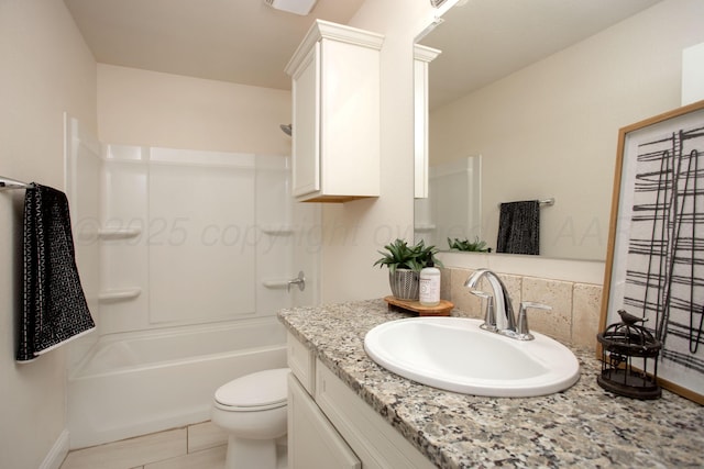 7308 Sinclair St, Amarillo, TX 79119 - full bathroom with vanity, tub / shower combination, and tile patterned flooring