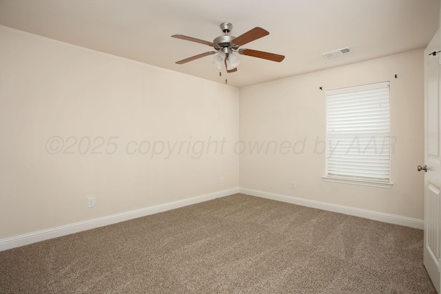 7308 Sinclair St, Amarillo, TX 79119 - unfurnished room featuring ceiling fan and carpet floors