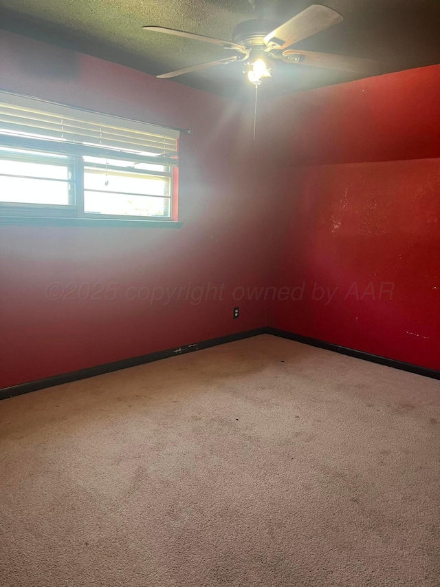 605 Star St, Hereford, TX 79045 - carpeted spare room featuring ceiling fan and a textured ceiling