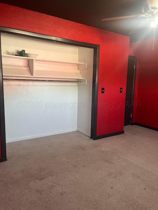 605 Star St, Hereford, TX 79045 - unfurnished bedroom with carpet and a ceiling fan