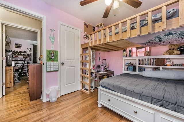 4114 S Hayden St, Amarillo, TX 79119 - bedroom featuring light wood finished floors and a ceiling fan