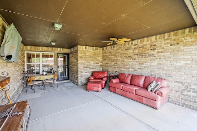 6501 Nancy Ellen St, Amarillo, TX 79119 - view of patio with an outdoor hangout area and ceiling fan