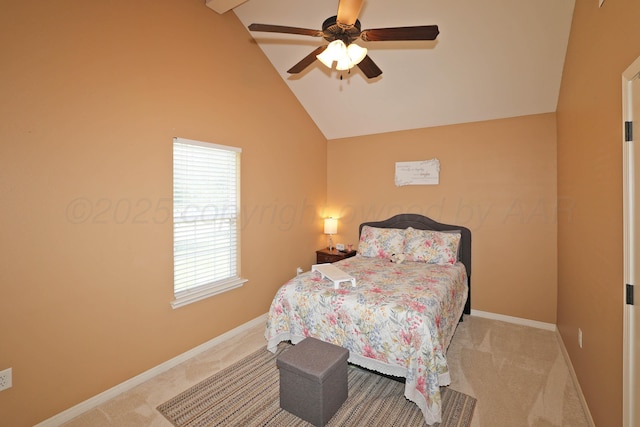 6501 Nancy Ellen St, Amarillo, TX 79119 - carpeted bedroom featuring lofted ceiling and ceiling fan