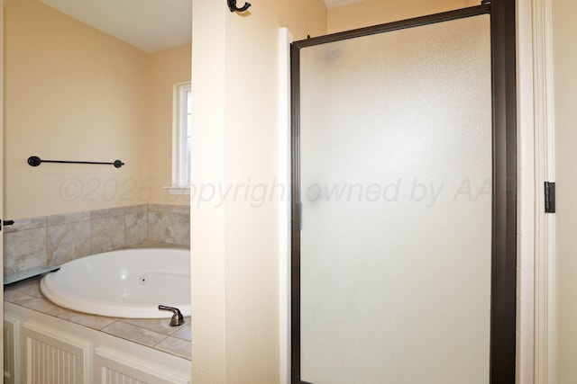 6501 Nancy Ellen St, Amarillo, TX 79119 - bathroom featuring a shower stall and a whirlpool tub