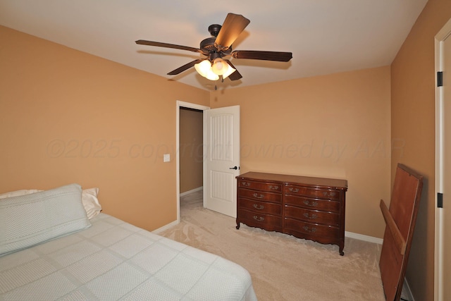 6501 Nancy Ellen St, Amarillo, TX 79119 - bedroom with light colored carpet and ceiling fan