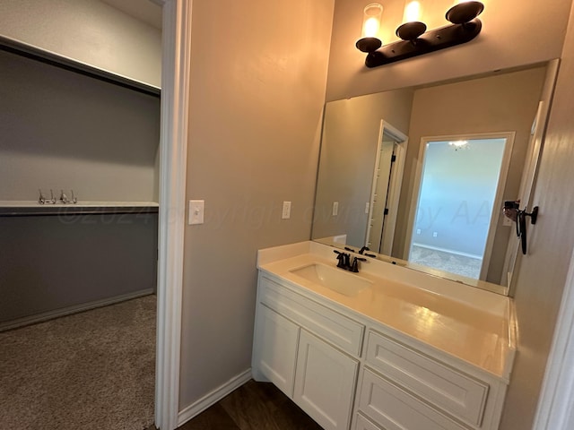 17901 19th St, Amarillo, TX 79124 - bathroom featuring vanity and baseboards