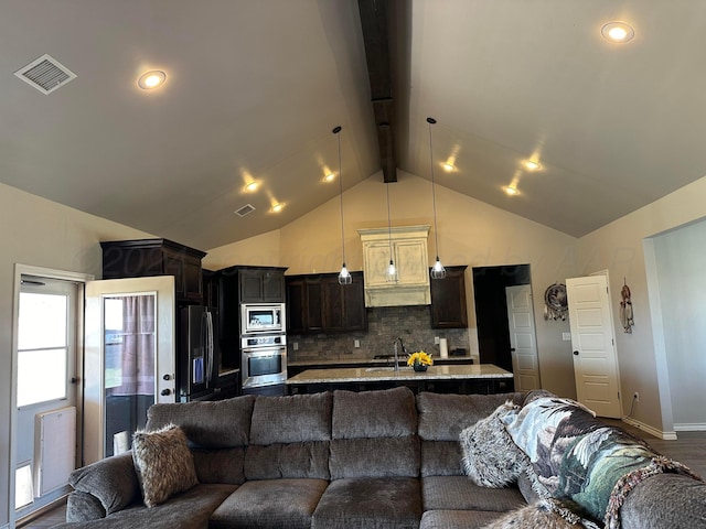 17901 19th St, Amarillo, TX 79124 - living area with baseboards and recessed lighting