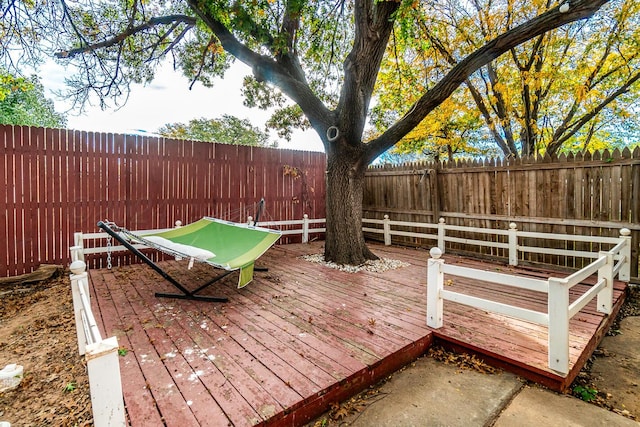 view of wooden terrace