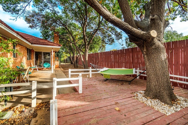 view of wooden terrace