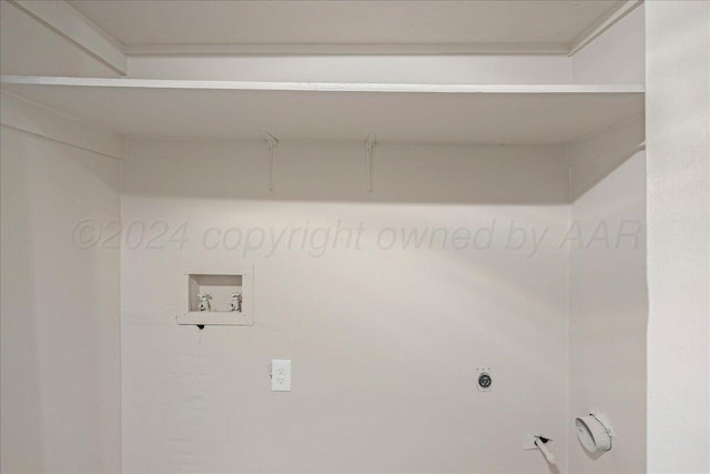 laundry room with laundry area, electric dryer hookup, and hookup for a washing machine