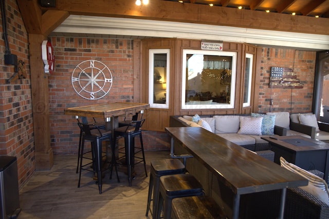 view of patio featuring an outdoor living space