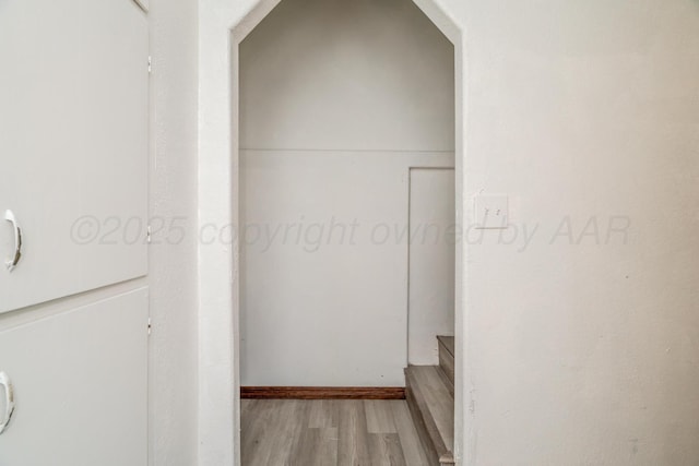 2738 Palm St, Amarillo, TX 79107 - corridor featuring wood finished floors
