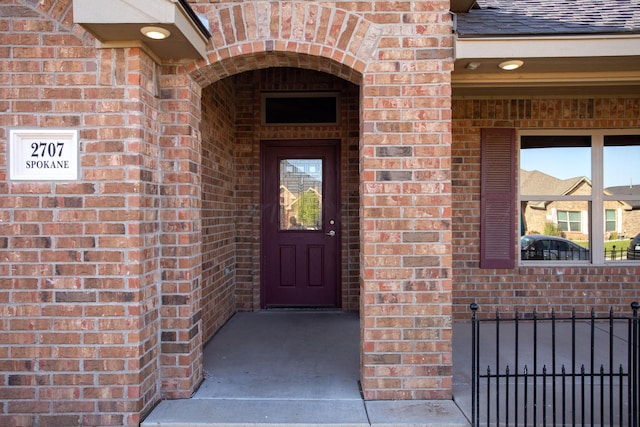 view of doorway to property