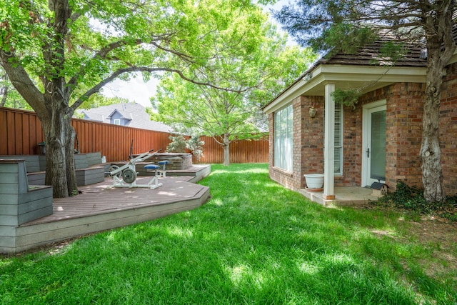 3501 Van Winkle Dr, Amarillo, TX 79121 - view of yard featuring a wooden deck