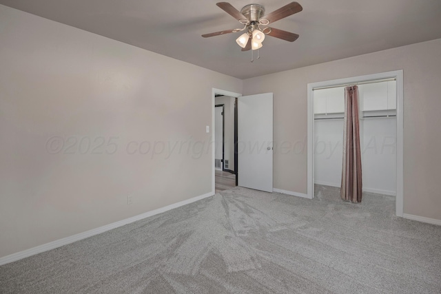 1805 Broadmoor St, Amarillo, TX 79106 - unfurnished bedroom featuring light colored carpet, a ceiling fan, and a closet