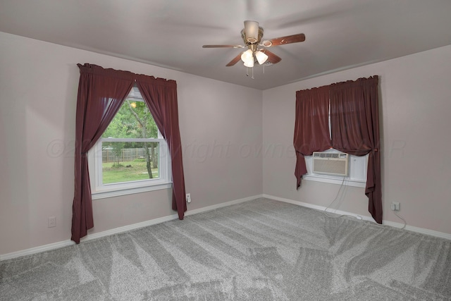 1805 Broadmoor St, Amarillo, TX 79106 - empty room featuring carpet flooring, ceiling fan, and cooling unit